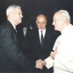 Corneliu Coposu impreuna cu Sanctitatea Sa, Papa Ioan Paul al II-lea, 1992