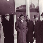 1961 Congresul al XXII-lea al PCUS, Moscova. Delegatia romana (de la st.) - Ceausescu, Chivu Stoica, Dej, Maurer, Bodnaras, Rautu