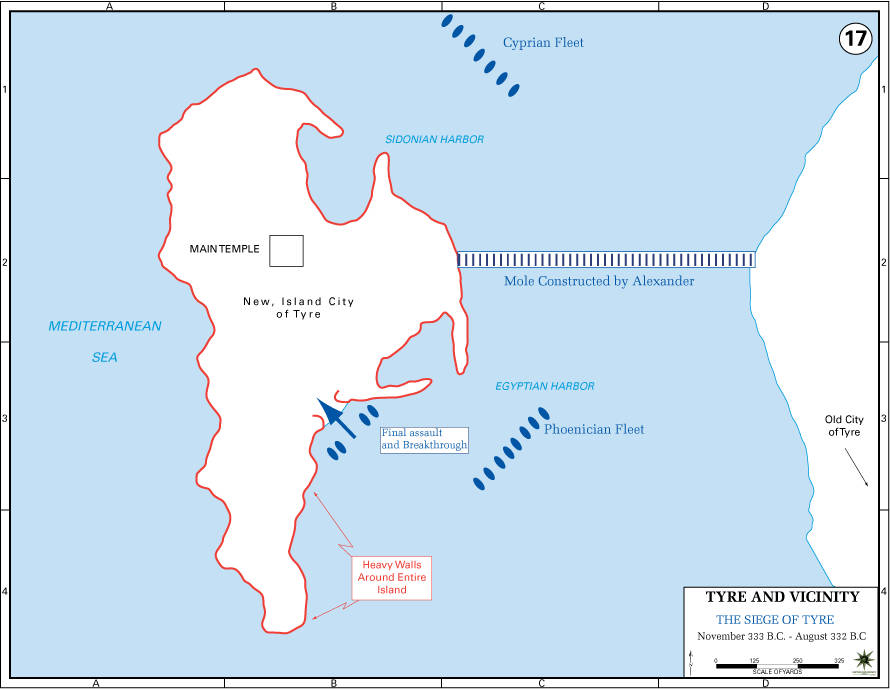 Tyre cucerirea orasului de Alexandru Macedon 350ih
