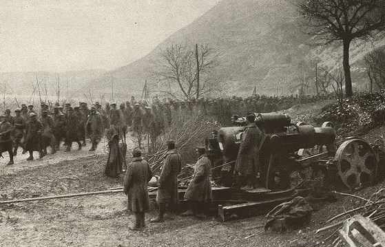 artileria austriaca 30-5 cm si prisonieri romani