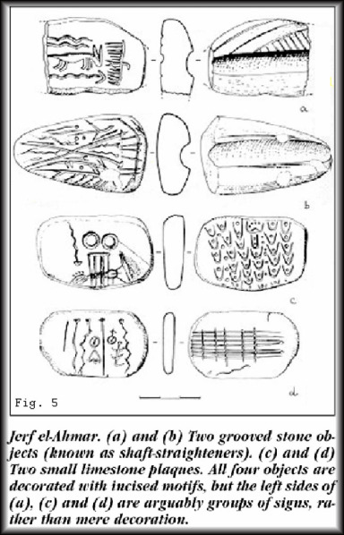 tăbliţele de la Jerf-el-Ahmar databile pe la 8.000 a.Chr