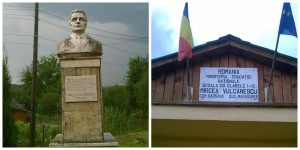 Barsana statuia si scoala Mircea Vulcanescu