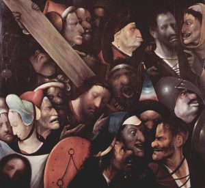 Iisus purtand crucea pictura de Hieronymus Bosch