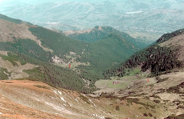 Căldarea Negoiescu-1 - locul fostei cabane Pusdrele-2 - drum spre Borşa-muntii rodnei romania natura