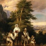 Tabloul Ţărani români plecând la târg 1843 de Miklós Barabás